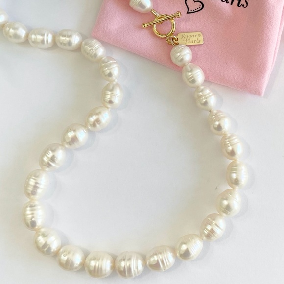 Baroque Pearl Necklace with 14K Round Toggle - Picture 4 of 5